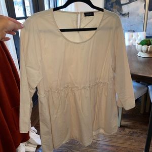 Roolee cream babydoll blouse